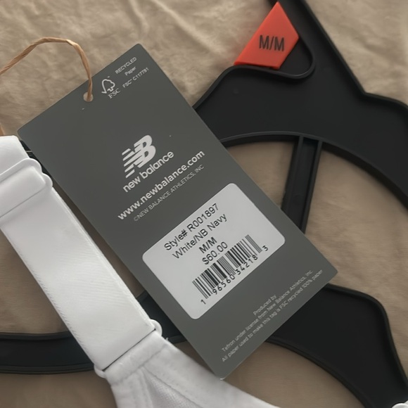 New Balance Women's Dark Blue and White Sports Bras - Picture 3 of 6
